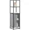 vidaXL Buffet haut sonoma gris 35,5x35x139 cm bois d'ingénierie métal
