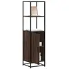 vidaXL Buffet haut chêne marron 35,5x35x139 cm bois d'ingénierie métal