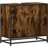 vidaXL Armoire de lavabo de salle de bain chêne fumé 65x33x60 cm