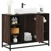 vidaXL Armoire lavabo de salle de bain chêne marron bois d'ingénierie