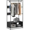 vidaXL Armoire noir 90x50x180 cm bois d’ingénierie