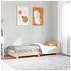 vidaXL Cadre de lit avec tête de lit 90x190 cm bois de pin massif