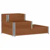 vidaXL Collier de palette à 3 niveaux marron 120x80 cm bois pin massif