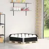 vidaXL Collier de palette hexagonale noir 160x160cm bois de pin massif