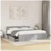 vidaXL Cadre de lit avec tête de lit gris béton 200x200 cm