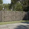 vidaXL Panier gabion avec couvercle 350x100x100 cm fer galvanisé