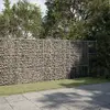 vidaXL Panier gabion avec couvercle 300x50x150 cm fer galvanisé