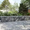 vidaXL Panier gabion avec couvercle 300x100x50 cm fer galvanisé