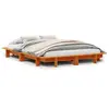 vidaXL Cadre de lit sans matelas cire marron 120x200cm bois pin massif
