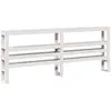vidaXL Tête de lit avec étagères blanc 180 cm bois massif de pin