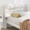 vidaXL Tête de lit avec étagères blanc 90 cm bois massif de pin