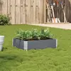 vidaXL Jardinière gris 80x60 cm bois massif de pin