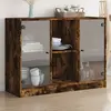 vidaXL Buffet chêne fumé 102x37x75,5 cm bois d'ingénierie
