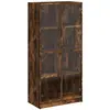 vidaXL Buffet haut avec portes chêne fumé 68x37x142 cm bois ingénierie