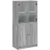 vidaXL Buffet haut avec portes gris sonoma 68x37x142cm bois ingénierie