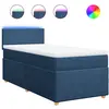 vidaXL Sommier à lattes de lit avec matelas Bleu 180x200 cm Tissu