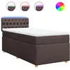vidaXL Sommier à lattes de lit avec matelas Marron foncé 140x200 cm