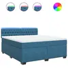 vidaXL Sommier à lattes de lit et matelas bleu 180x200 cm velours