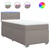 vidaXL Sommier à lattes de lit avec matelas Taupe 140x200 cm Tissu