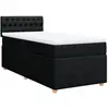 vidaXL Sommier à lattes de lit et matelas Noir 80x200 cm Tissu