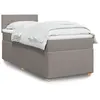 vidaXL Sommier à lattes de lit avec matelas Taupe 90x190 cm Tissu
