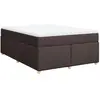vidaXL Sommier à lattes de lit avec matelas Marron foncé 140x200 cm