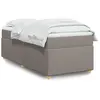 vidaXL Sommier à lattes de lit avec matelas Taupe 90x190 cm Tissu
