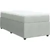 vidaXL Sommier à lattes de lit et matelas Gris clair 140x190cm Velours