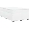 vidaXL Sommier à lattes de lit avec matelas Blanc 120x200cm Similicuir