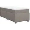 vidaXL Sommier à lattes de lit avec matelas Taupe 140x200 cm Tissu