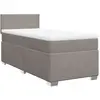vidaXL Sommier à lattes de lit avec matelas Taupe 90x190 cm Tissu