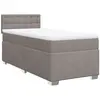 vidaXL Sommier à lattes de lit avec matelas Taupe 90x200 cm Tissu