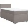 vidaXL Sommier à lattes de lit avec matelas Taupe 90x200 cm Tissu