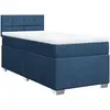 vidaXL Sommier à lattes de lit avec matelas Bleu 90x200 cm Tissu