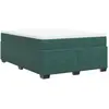 vidaXL Sommier à lattes de lit et matelas Vert foncé 200x200cm Velours
