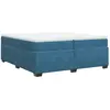 vidaXL Sommier à lattes de lit et matelas Bleu foncé 200x200cm Velours