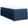 vidaXL Sommier à lattes de lit avec matelas Bleu 140x200 cm Tissu