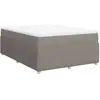 vidaXL Sommier à lattes de lit avec matelas Taupe 140x200 cm Tissu