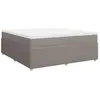 vidaXL Sommier à lattes de lit avec matelas Taupe 180x200 cm Tissu