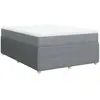 vidaXL Sommier à lattes de lit avec matelas Gris clair 140x190cm Tissu