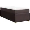 vidaXL Sommier à lattes de lit avec matelas Marron foncé 140x190 cm