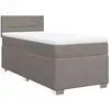 vidaXL Sommier à lattes de lit avec matelas Taupe 140x200 cm Tissu