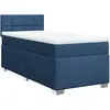 vidaXL Sommier à lattes de lit avec matelas Bleu 140x200 cm Tissu
