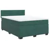 vidaXL Sommier à lattes de lit et matelas Vert foncé 200x200cm Velours
