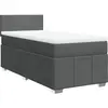 vidaXL Sommier à lattes de lit avec matelas Gris foncé 160x200cm Tissu