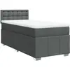 vidaXL Sommier à lattes de lit avec matelas Gris foncé 120x200cm Tissu