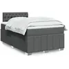 vidaXL Sommier à lattes de lit avec matelas Gris foncé 120x200cm Tissu