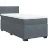 vidaXL Sommier à lattes de lit et matelas Gris foncé 90x200 cm Velours