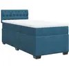 vidaXL Sommier à lattes de lit avec matelas Bleu foncé 90x190 cm