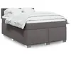 vidaXL Sommier à lattes de lit avec matelas Gris 140x190 cm Similicuir